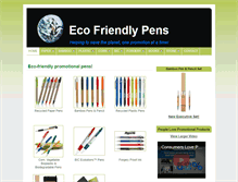 Tablet Screenshot of ecofriendlypens.com